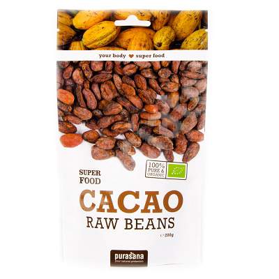 Cacao boabe Bio, 200 g, Purasana