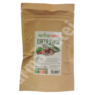 Cafea verde macinata, 150 g, Spring Markt