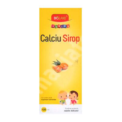 Calciu Sirop Bioland Junior, 120 ml, Biofarm