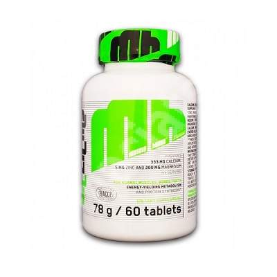 Calciu Zinc Magneziu Muscle House, 60 tablete, XplodeGain Nutrition