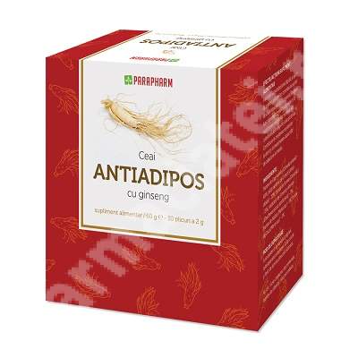 Ceai antiadipos cu ginseng, 30 plicuri, Parapharm
