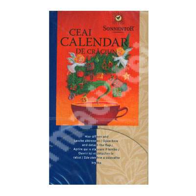 Ceai Bio Calendar de Craciun 24 sortimente de ceai, 20 plicuri, Sonnentor