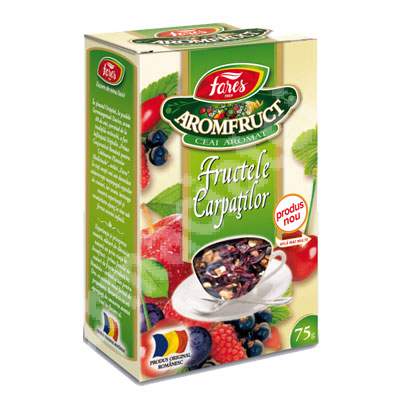 Ceai Fructele Carpatilor Aromafruct, 75 g, Fares