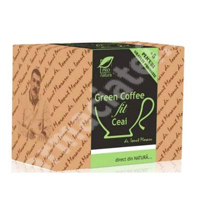 Ceai Green Coffee Fit, 25 plicuri, Pro Natura