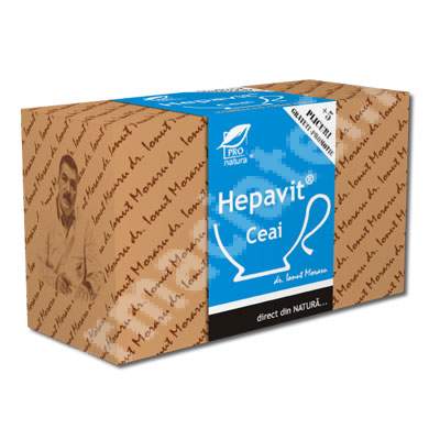Ceai, Hepavit, 25 plicuri, Pro Natura