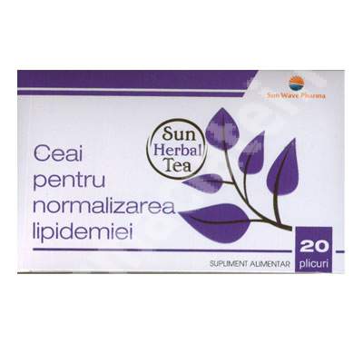 Ceai pentru normalizarea lipidemiei, 20 plicuri, Sun Wave Pharma