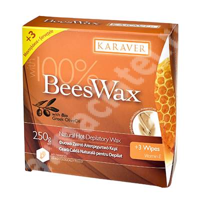 Ceara depilatoare calda Bees Wax, 250 g, Karaver