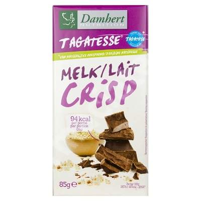 Ciocolata cu lapte crocanta cu Tagatesse, 85 g, Damhert