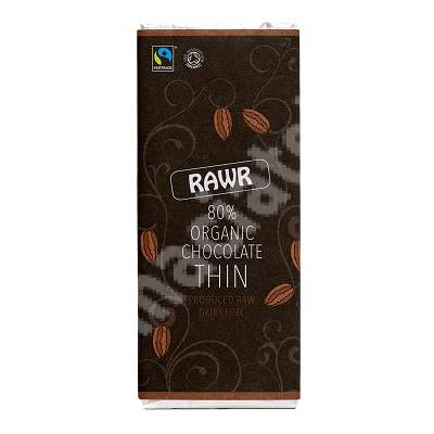 Ciocolata neagra organica, 30 g, Rawr