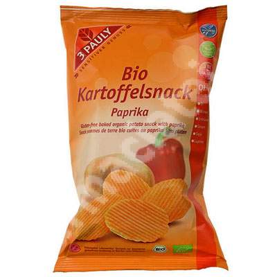 Cipsuri Bio de cartof cu paprika 3Pauly, 85 g, Haus Rabenhorst
