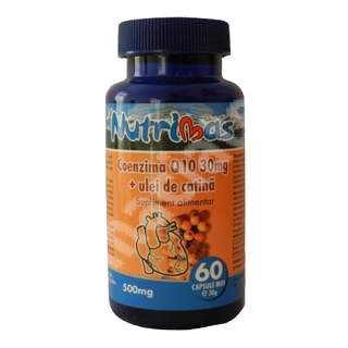 Coenzima Q10 30 mg + Ulei de Catina, 60 capsule, Nutrimas