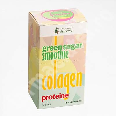 Colagen + proteine Green Sugar (10 stickuri), Remedia