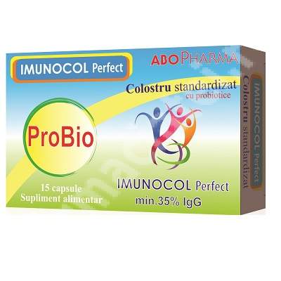 Colostru standardizat cu probiotice ProBio Imunocol Perfect, 15 capsule, ABOPharma