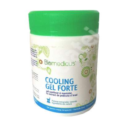 Cooling Gel Forte camforat si mentolat cu extract de pedicuta si pin, 250 ml, Biomedicus