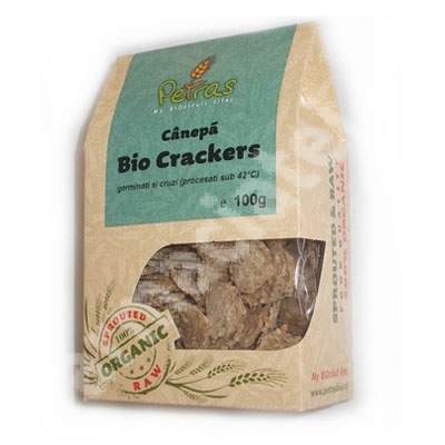 Crackers Bio cu canepa, 100 g, Petras Bio