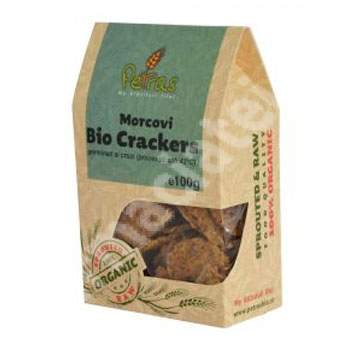 Crackers Bio cu morcovi, 100 g, Petras Bio