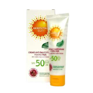 Crema anti-imbatranire pentru fata SPF 50 Sun, 50 ml, Gerovital