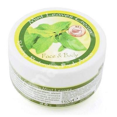 Crema de corp si fata Mint Leaves, 150 g, Herbagen