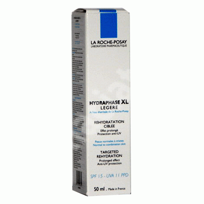 Crema hidratanta piele normala si mixta Hydraphase XL Legere  SPF 15, 50 ml, La Roche-Posay