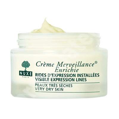 Crema impotriva ridurilor de expresie vizibile pentru ten foarte uscat Merveillance, 50 ml, Nuxe
