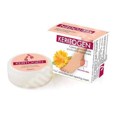 Crema pentru calcaie emolienta si reparatoare, 50 g, Keritogen