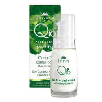 Crema pentru contur ochi cu Q10 si ceai verde, 30 ml, Cosmetic Plant