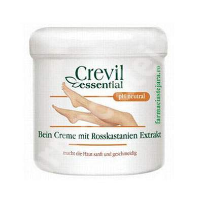 Crema pentru picioare cu extract de castane Essential, 250 ml, Crevil Cosmetics