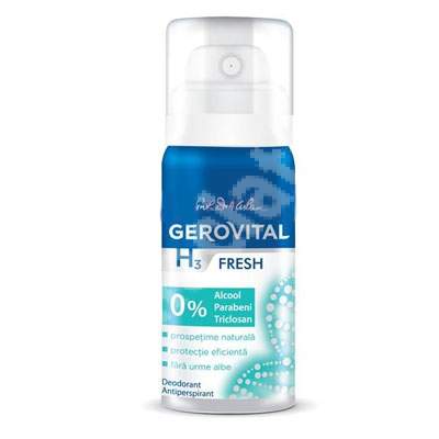 Deodorant antiperspirant H3 Classic Fresh, 40 ml, Gerovital