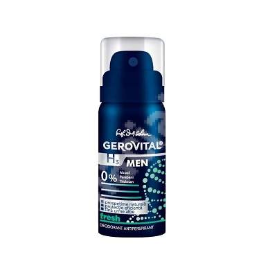 Deodorant antiperspirant H3 Men Fresh, 40 ml, Gerovital