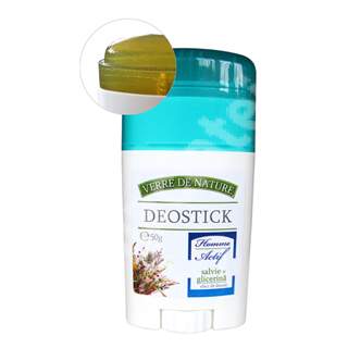 Deodorant Deostick Homme Actif cu Salvie si Glicerina, 50 g, Verre de Nature