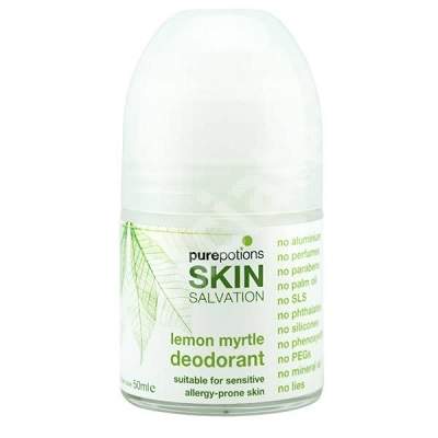 Deodorant natural Lemon Myrtle Natural Fresh Skin Salvation, 50 ml, Pure Potions