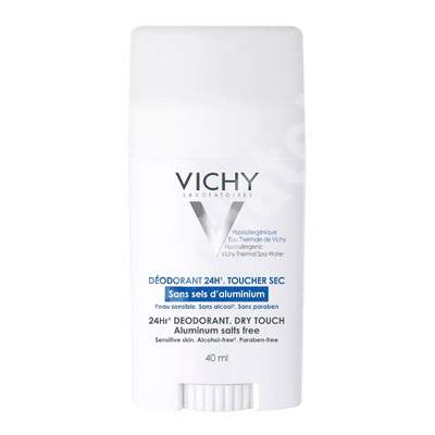 Deodorant stick antiperspirant fara saruri de aluminiu 24 H, 40 ml, Vichy
