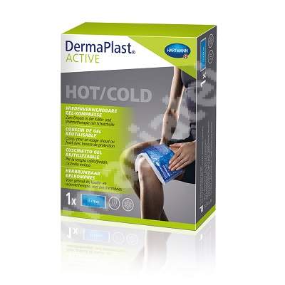 DermaPlast ACTIVE Hot/Cold, compresa cu gel, reutilizabila (522323), 12 x 29cm, Hartmann