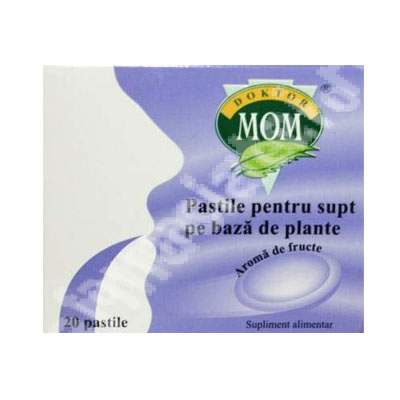 Doktor Mom - Pastile pentru gat fructe de padure, 20 tablete, Unique Pharmaceutical