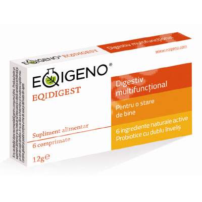 Digestiv natural multifunctional - Eqidigest, 6 comprimate, Eqigeno