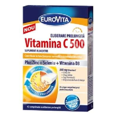 Eurovita vitamina  C 500, 42 comprimate, Eurovita