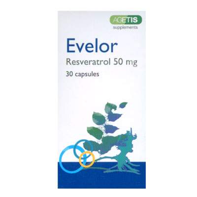 Evelor Resveratrol, 50 mg, 30 capsule, Medochemie Ltd