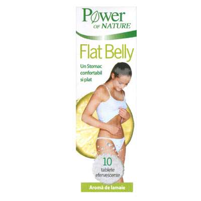 Flat Belly, stomac confortabil si plat, 10 tablete efervescente, Power Of Nature