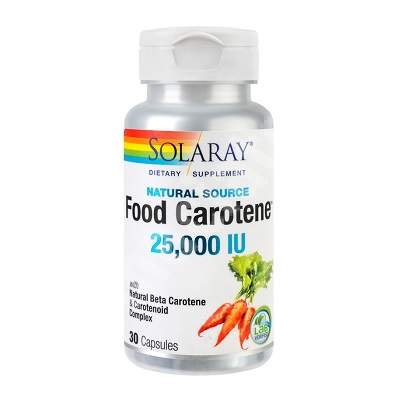 Food Carotene 25000UI Solaray, 30 capsule, Secom
