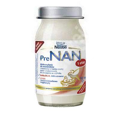 Formula de lapte gata preparat, PreNan Stage 1, 90 ml, Nestle