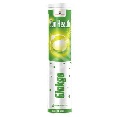 Ginkgo Sun Health, 20 comprimate efervescente, Sun Wave Pharma