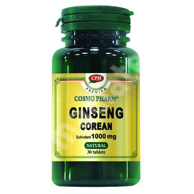 Ginseng Corean 1000 mg, 30 tablete, Cosmopharm