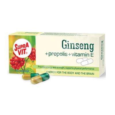 Ginseng+propolis si vitamina E Supra Vit, 30 capsule, Kendy