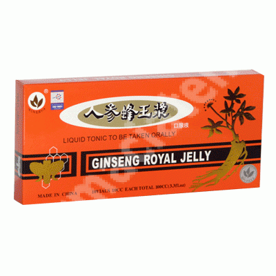 Ginseng Royal Jelly, 10 fiole, China