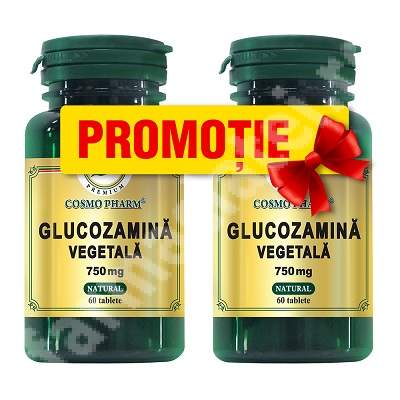 Glucozamina vegetala 750 mg, 60 tablete + 60 tablete, Cosmopharm