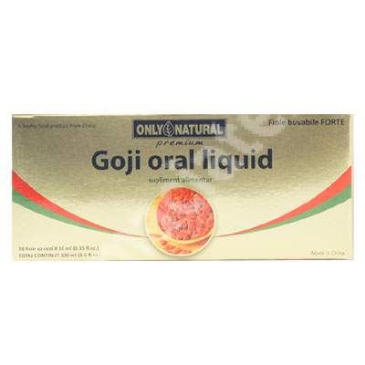 Goji oral lichid  2800mg, 10 fiole, Only Natural