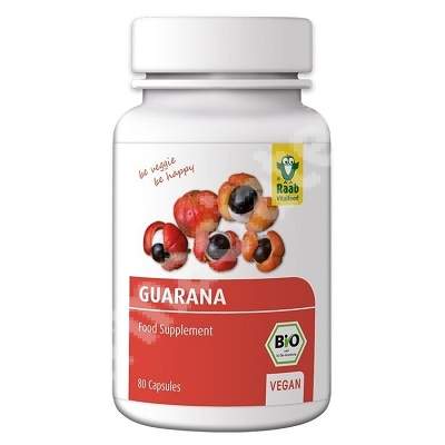 Guarana bio, 500 mg, 80 capsule, Raab Vitalfood