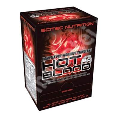 Hot Blood 3.0 cu aroma de portocale rosii, 25 plicuri, Scitec Nutrition
