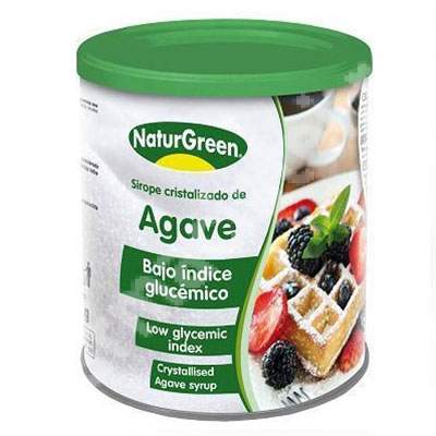 Indulcitor sirop de Agave Cristalizat cu indice glicemic scazut, 500 g, Naturgreen