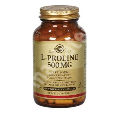 L-Prolina 500 mg, 100 capsule, Solgar